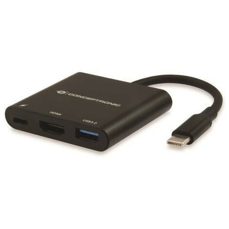 Câble usb-c mâle vers hdmi femelle 0,15cm port usb-c et usb vers 3.0 conceptronic donn