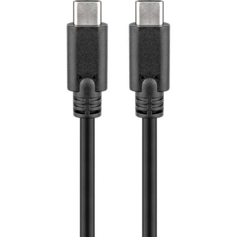 Câble USB-C™, USB 3.2, 4K/60 Hz, 60 W, 5 Gbit/s, Power Delivery, 0,5 m, Connecteur USB-C™  Connecteur USB-C™. Longueur de câble 0.5 m