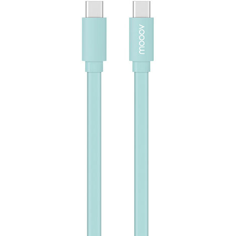 Câble USB-C / USB-C plat 1 m - bleu céladon