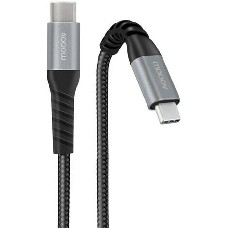 MOOOV Câble USB-C /USB-C renforcé Ultimate 1 m - noir