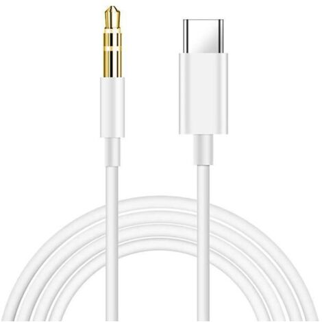Câble USB C vers 3,5mm Jack,Câble USB C Jack 3.5mm Adaptateur Jack Audio Voiture Auxiliare Câble Stéréo,1M