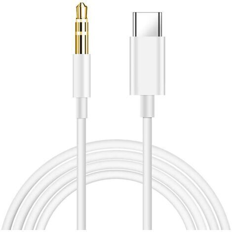 Câble USB C vers 3,5mm Jack,Câble USB C Jack 3.5mm Adaptateur Jack Audio Voiture Auxiliare Câble Stéréo,2M