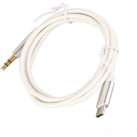 Câble USB-C vers prise auxiliaire audio 3,5 mm : adaptateur USB-C stable vers casque stéréo 3,5 mm pour voiture et maison.
