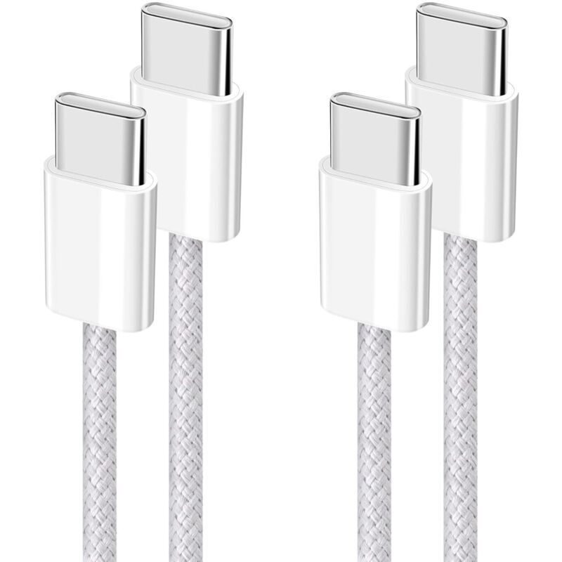 Câble USB C vers USB C Charge Rapide: PD3.0 60W Câble USB Type C Nylon Tressé Câble Chargeur Cordon USBC Compatible avec iPhone 16 15 Samsung Galaxy