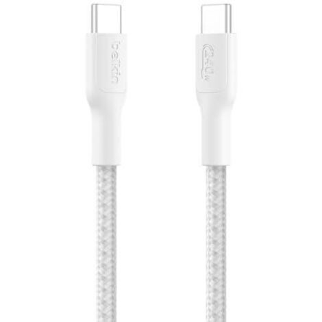 Câble USB-C vers USB-C tressé Belkin 240 W 1 m Blanc