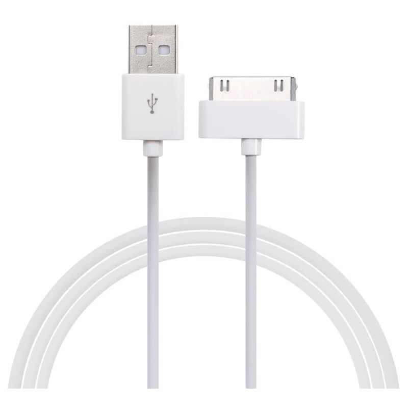 

Cable USB de carga iphone ipad 30 pin macho 1 M Blanco