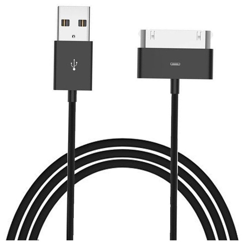 

Cable USB de carga iphone ipad 30 pin macho 1.5 M Negro