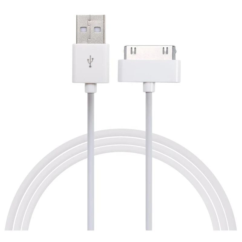 

Cable USB de carga iphone ipad 30 pin macho 2 M Blanco