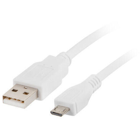 CABLE USB LANBERG 2.0 MACHO/MICRO USB MACHO 1.8M BLANCO