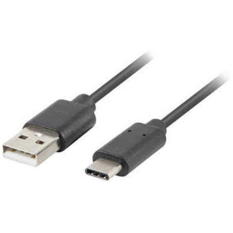 CABLE USB LANBERG 2.0 MACHO/USB C MACHO 0.5M NEGRO