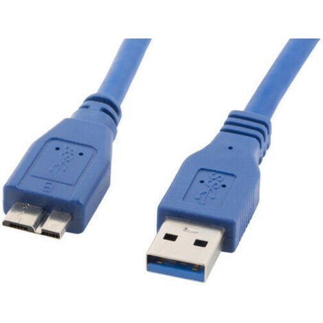 Cable usb lanberg 30 machomicro usb macho 05m azul
