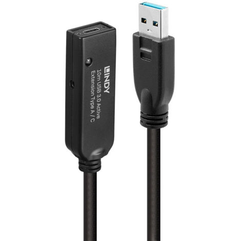 Cable USB LINDY 43376 Negro 10 m (1 unidad)
