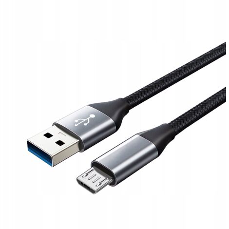 Cable USB-Micro-USB 2.0 trenzado, reforzado y duradero, 2 m