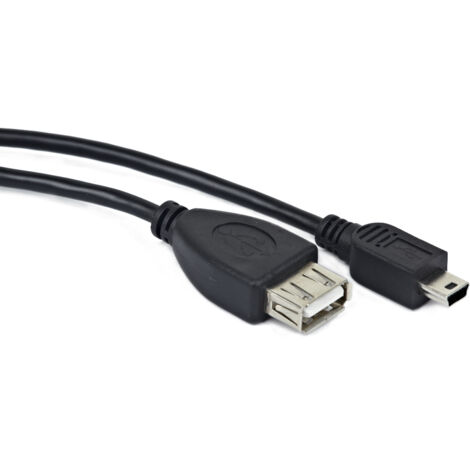 Cable USB Mini-B   USB2.0 A Hembra OTG 15cm