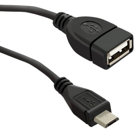 Câble USB OTG 2.0 Qoltec A femelle  Micro USB B mâle  0,2 m