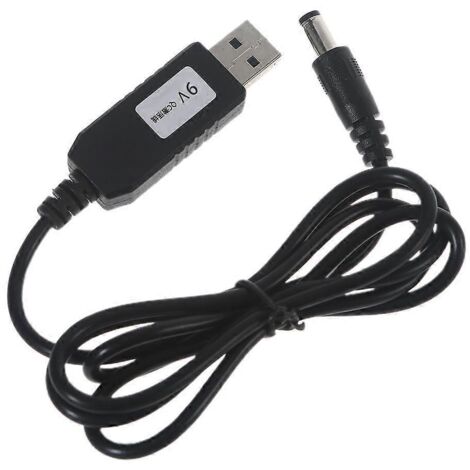 Câble USB QC3.0 12V/9V 5.5x2.1mm pour Alimentation Routeur WiFi et Caméra