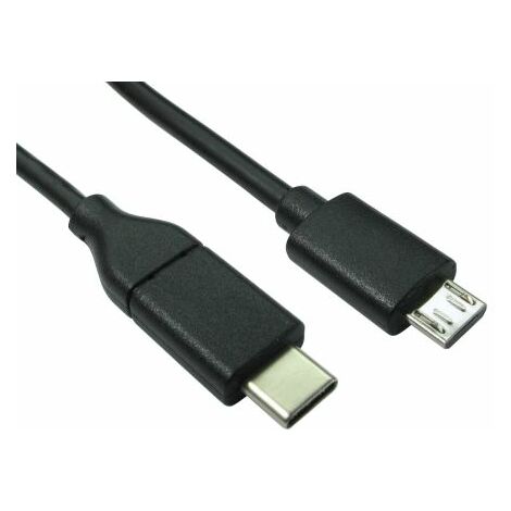 Câble USB RS PRO, Micro B vers Type C, 2m ( Prix pour Paquet de 5 )