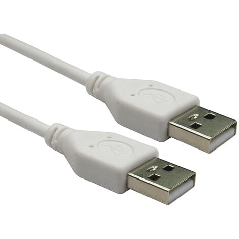 Câble USB RS PRO, USB 2.0 type A mâle vers USB mâle 2.0, 1.8m ( Prix pour 1 )