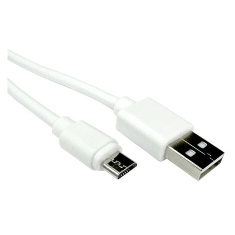 Câble USB RS PRO USB A vers Micro-USB B, 3m, Blanc ( Prix pour Boîte de 10 )