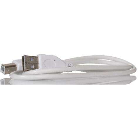 Câble USB RS PRO USB A vers USB B, 800mm, Blanc ( Prix pour Boîte de 10 )