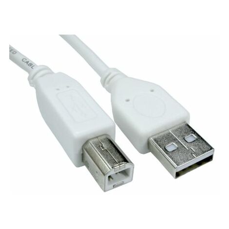 Câble USB RS PRO, USB B vers USB A, 2m, Blanc ( Prix pour Paquet de 10 )