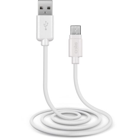 Cable usb sbs usb a micro usb 1m blanco