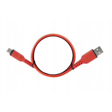 CABLE USB TIPO C CARGA RÁPIDA nylon 1m rojo Cable USB Tipo C
