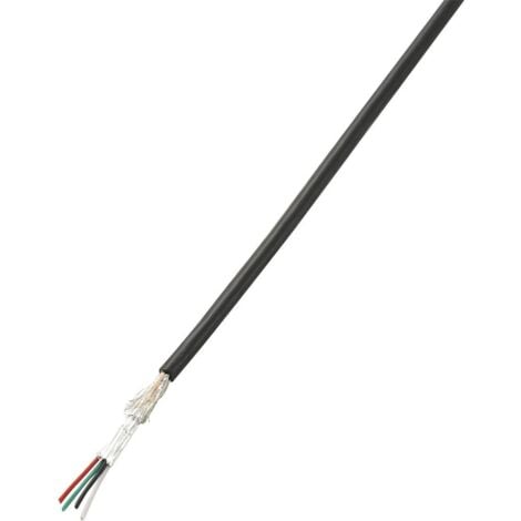 Câble USB TRU COMPONENTS USB 2.0/CCA 1567123 4 x 0.08 mm² noir 10 m