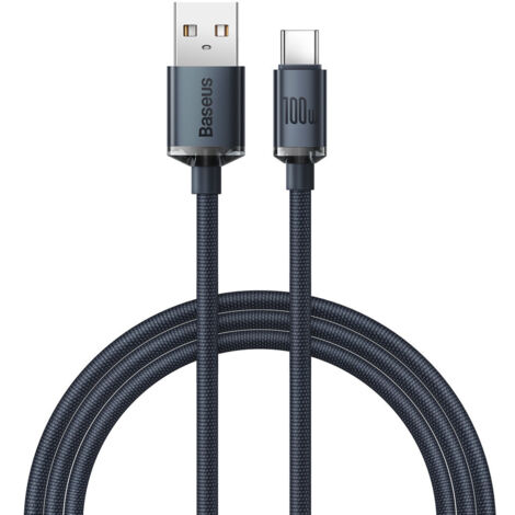 Cable USB - USB-C para carga rápida y transferencia de datos 100W 1,2m negro