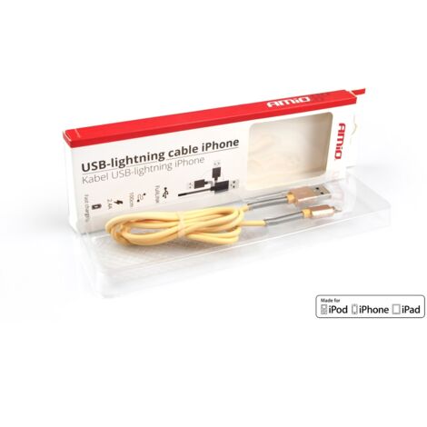 Câble USB vers Lightning iPhone iPad FullLINK 1 m 2,4 A AMIO-01432