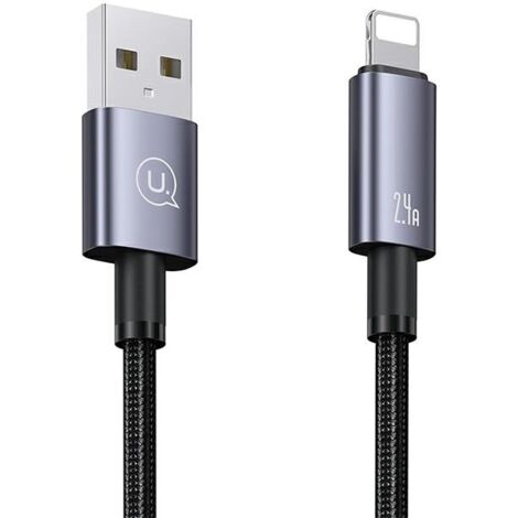 Câble USB vers Lightning USAMS 2 m, charge rapide, acier