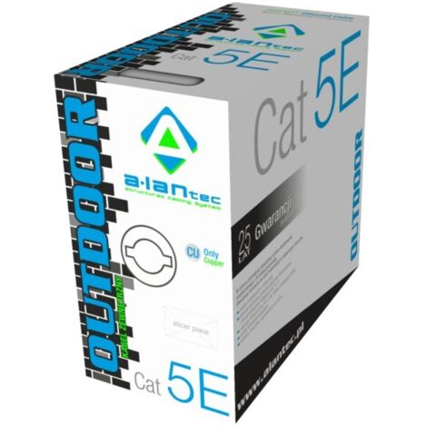 Cable UTP ALANTEC 4PR cat.5e EXTERIOR RELLENO DE GEL 305m
