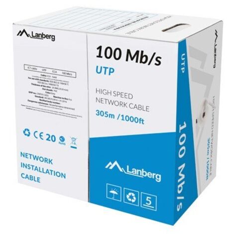 Câble UTP Lanberg 100 Mb/s 305 m CCA