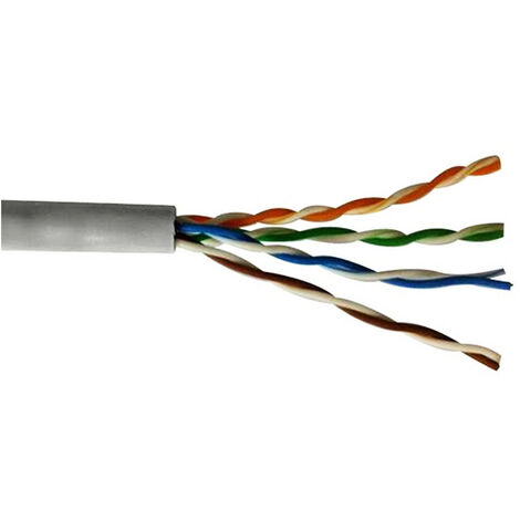 Câble Utp Rigide Cat.6 Nº 4 Voies 1 Usage Professionnel Haute-vitesse 10/100/1000 Mbs Euro/mts