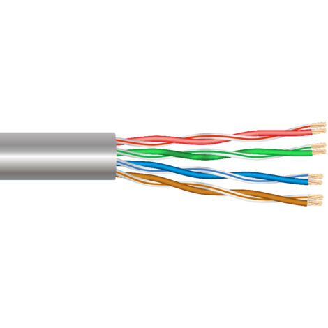 Cable utp rigido categoria 6 n° pares 4 uso profesional alta velocidad 10/100/1000 mbs euro/m