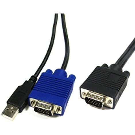 Câble VGA et USB pour commutateur KVM Switch Uniclass Prima 10 m de long