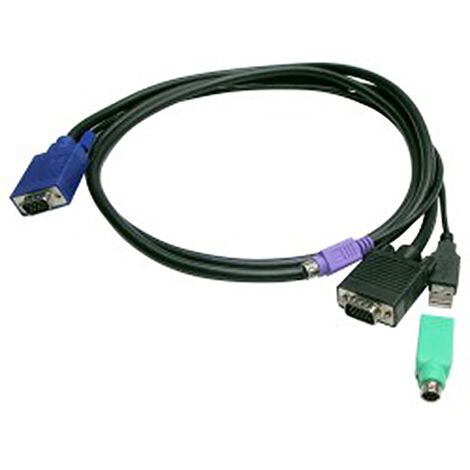 Câble VGA et USB/PS2 pour commutateur KVM Switch Uniclass Prima 5 m de long