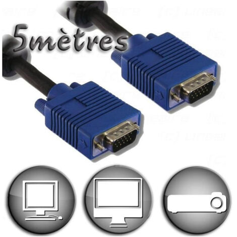 Cable VGA HD15 Male / Male - 5m
