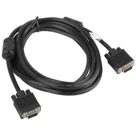 CABLE VGA LANBERG MACHO HEMBRA FERRITA NEGRO 3 M