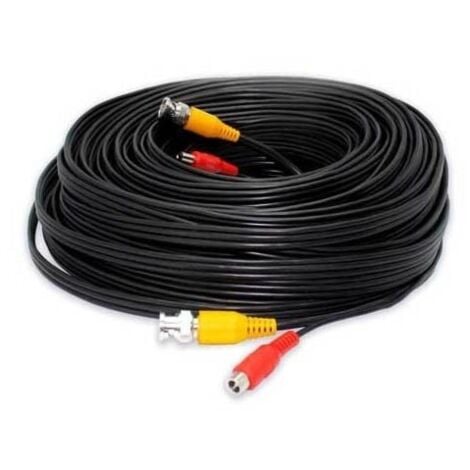 Cable video bnc video 12v de 20 m  "tout en un"