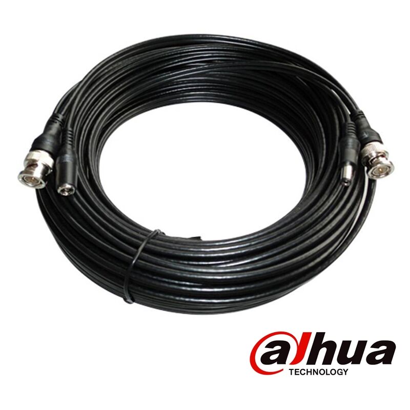 Dahua - câble coaxial professionnel bnc et dc RG59 caméras dvr 50 mètres