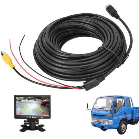 Câble vidéo mâle pour caméra de recul et écran voiture (15 m)
