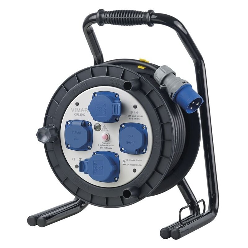 Enrouleurs de câble Vimar industriel 16A 4 prises schuko 15MT 0P32760