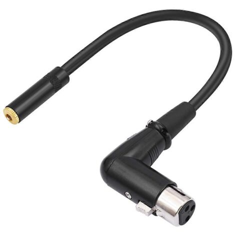 Câble XLR coudé 3,5 mm vers jack 3,5 mm, stéréo femelle symétrique B