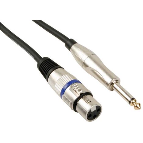 CABLE XLR - XLR HEMBRA / CONECTOR DE AUDIO 6.35 mm - MONO - 6 m