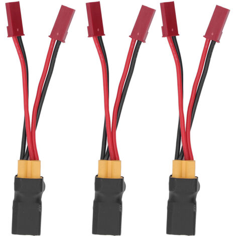 Câble XT30 vers JST Mâle Femelle à Femelle, Fil Silicone pour Batterie ESC RC, Bateau Avion Voiture, Lot de 3