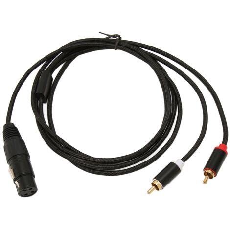 Câble Y XLR Femelle vers Double RCA Mâle, Diviseur Audio Stéréo Haute Fidélité Sans Bruit 1m
