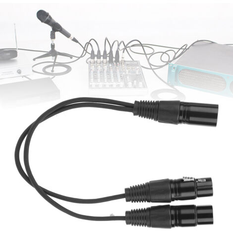 Câble Y XLR mâle double femelle pour équipement audio professionnel