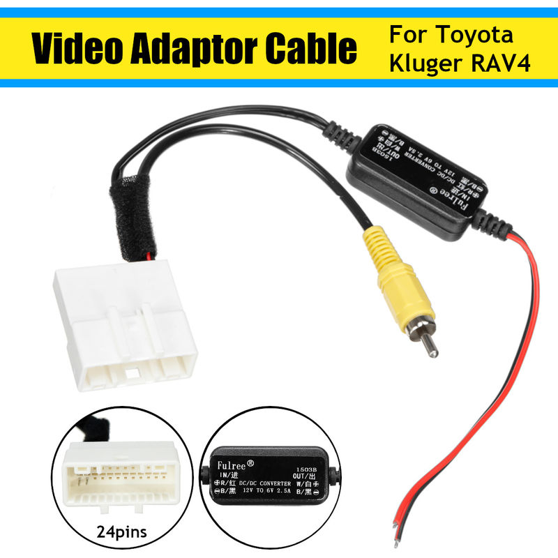 

Cableado del cable adaptador de video de la cámara de visión trasera para Toyota Kluger RAV4