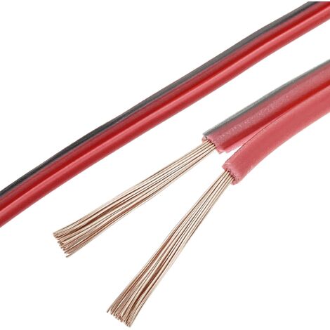 Cable de audio para altavoces rojo y negro de 2x1,50 mm² Bobina de 10m -  Cablematic